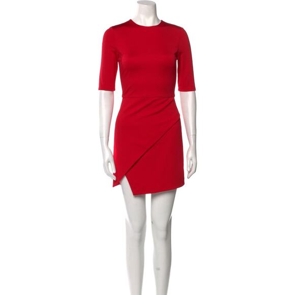 ALICE + OLIVIA - NWT - Nova Red Tulip Asymmetrical Mini Dress | 6 - Picture 11 of 12